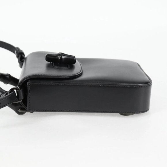 GUCCI Hand Bag Leather 2way Black 702106 Auth 118849M - Picture 6 of 14